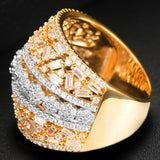 Baguette Cut Bold Rings with Zirconia Stones Women Engagement Party Jewelry
