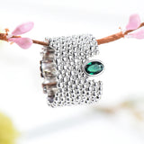 Big Flowers CZ Finger Rings for Women Wedding African Bridal Dubai Jewelry