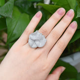 Big Flowers Statement Finger Rings for Women Wedding CZ Bridal Dubai Rings