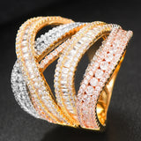 Baguette T Cut Zirconia Finger Rings Women's Wedding Jewelry