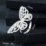 Bold Flower Rings for Women Bridal Cubic Zirconia Dubai Jewelry