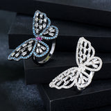 Bold Flower Rings for Women Bridal Cubic Zirconia Dubai Jewelry
