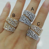 Zirconia Statement Ring Set - Women's Engagement Jewelry