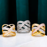 Bold Statement Rings with Zirconia Stones for Women