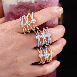 Stylish Zirconia Statement Rings for Women