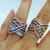 Bold Statement Rings with Zirconia Stones for Women