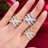 Bold Statement Rings with Zirconia Stones for Women
