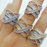 Bold Statement Rings with Zirconia Stones for Women