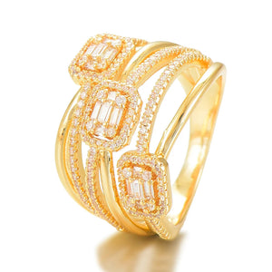 Bold Rings with Zirconia Stones for Women