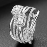Bold Rings with Zirconia Stones for Women