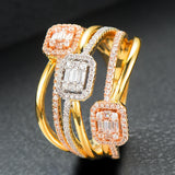 Bold Rings with Zirconia Stones for Women
