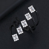 CZ Wedding Rings for Women Bridal Jewelry Full Finger Ring
