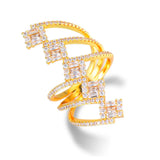 CZ Wedding Rings for Women Bridal Jewelry Full Finger Ring