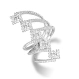 CZ Wedding Rings for Women Bridal Jewelry Full Finger Ring