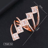 CZ Wedding Rings for Women Bridal Jewelry Full Finger Ring