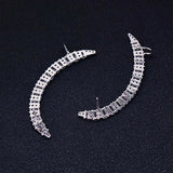 Crescent Moon Cuff Earring with Cubic Zircon