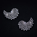Flower CZ Ear Cuff Earring 3cm*4cm