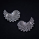 Flower CZ Ear Cuff Earring 3cm*4cm