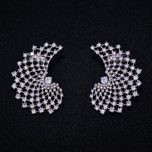 Flower CZ Ear Cuff Earring 3cm*4cm