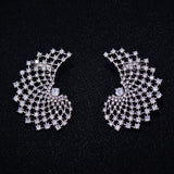 Flower CZ Ear Cuff Earring 3cm*4cm