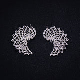 Flower CZ Ear Cuff Earring 3cm*4cm