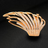 Feather Angel Wing Statement Rings with Cubic Zirconia