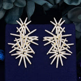 Fireworks CZ Wedding Drop Earrings for Women