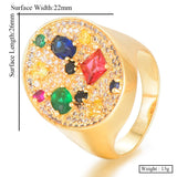 Geometry Zirconia Stone Rings Women Engagement Party Jewelry