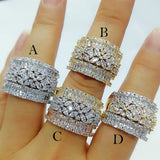 Bold Statement Rings for Women Cubic Zirconia CZ Accessories