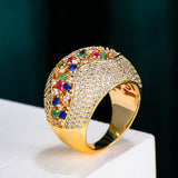 Geometry Bold Statement Rings Cubic Zirconia Bridal Jewelry