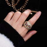 Geometry Bold Statement Rings Cubic Zirconia Bridal Jewelry