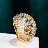 Geometry Bold Statement Rings Cubic Zirconia Bridal Jewelry