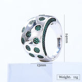 Leopard Geometry Crystal Zircon Dubai Bridal Finger Rings