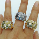 Leopard Geometry Crystal Zircon Dubai Bridal Finger Rings