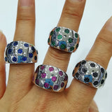 Leopard Geometry Crystal Zircon Dubai Bridal Finger Rings