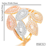 Zirconia Stones Bold Statement Rings Women Engagement Party Jewelry