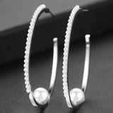 GODKI Simulated Pearl Hoop Earrings Women Charms