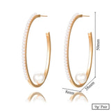 GODKI Simulated Pearl Hoop Earrings Women Charms