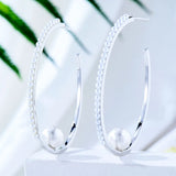 GODKI Simulated Pearl Hoop Earrings Women Charms