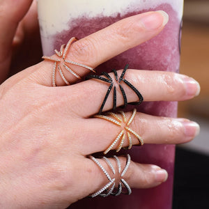 Spider Claws Rings with Zirconia Stones Women Engagement Party Jewelry