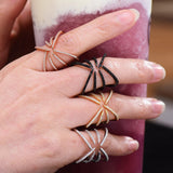 Spider Claws Rings with Zirconia Stones Women Engagement Party Jewelry