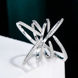 Spider Claws Rings with Zirconia Stones Women Engagement Party Jewelry