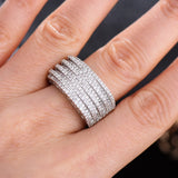 Bold Statement Rings with Zirconia Stones
