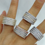 Bold Statement Rings with Zirconia Stones