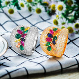 Statement Zirconia Ring Women Party Jewelry