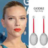 Water Drop Dangle Earrings CZ Bridal Jewelry Dubai