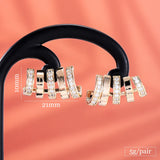 Claws Stud Earrings for Women Wedding CZ Dress Engagement Party