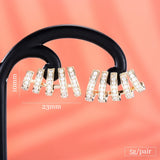 Claws Stud Earrings for Women Wedding CZ Dress Engagement Party