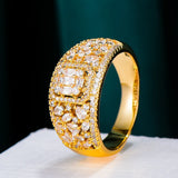 Geometric CZ Wedding Band Rings for Women Bohemian Beach Jewelry