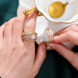 Big Round Statement Rings for Women Bohemian Beach Jewelry Gift